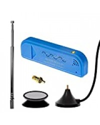 NESDR Mini 2+ 0,5PPM TCXO RTL-SDR et ADS-B USB avec Antenne, Sauvegarde, Adaptateur SMA, Adaptateur pour ordinateur, Accord RTL2832U et R820T2. Radio Définie par Logiciel à Faible Coût