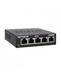 NETGEAR (GS305) Switch Ethernet 5 Ports RJ45 Métal Gigabit (10/100/1000) pour une Connectivité Simple et Abordable pour les Petites Entreprises et les Bureaux à Domicile