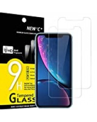 NEW'C Lot de 2, Verre Trempé Compatible avec iPhone 11 et iPhone XR (6.1"), Film Protection écran sans Bulles d'air Ultra Résistant (0,33mm HD Ultra Transparent) Dureté 9H Glass