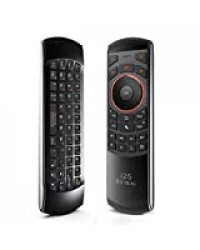 （Nouvelle génération）Rii Mini i25 sans fil (AZERTY) - Mini Clavier Air Mouse et télécommande infrarouge pour Android TV Box, Mini PC, HTPC