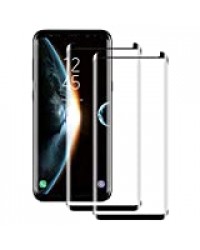 NUOCHENG Verre Trempé pour Samsung Galaxy S9 Plus, [2 Pièces] [3D Couverture Complète] [Dureté 9H] [Anti-Scratch] [sans Bulles] [Haut Définition] Film Protection d’Ecran pour Galaxy S9 Plus
