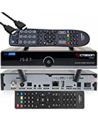 OCTAGON Tuner hybride SF8008 4K UHD HDR DVB-S2X & DVB-C / DVB-T2 - satellite, câble et signal terrestre - Avec télécommande secondaire, câble HDMI et double WiFi