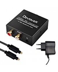 Ozvavzk 192KHz DAC Convertisseur Numérique vers Analogique Audio Adaptateur Digital SPDIF Optique Coaxial vers Analogique Stéréo Audio L/R RCA pour PS3 Xbox Home Cinéma