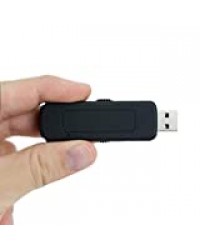 P360 Mini enregistreur audio professionnel jusqu'à 6 jours avec activation vocale, micro espion audio caché en clé USB de haute qualité avec Vas Vox, écoute par PC, Mac et téléphones portables via OTG