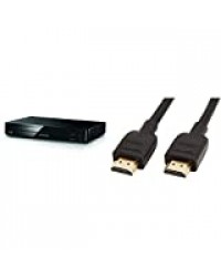 Panasonic DMP-BD84EG-K Lecteur Blu-Ray 2D Noir & AmazonBasics Câble HDMI 2.0 Haut débit Compatible Ethernet / 3D / Retour Audio, 4K Ultra HD [Nouvelles Normes] 0,9 m
