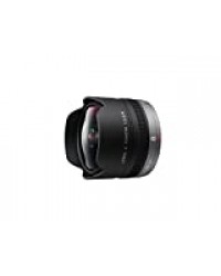 Panasonic Lumix Objectif Fisheye pour capteur micro 4/3 8mm F3.5 H-F008E (Ultra Grand angle 8mm, Design compact, equiv. 35mm : 16mm) Noir – Version Française