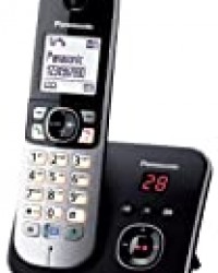 Panasonic Solo KX-TG6821FRB Téléphone Numérique sans fil DECT avec Répondeur Noir [Version Française]