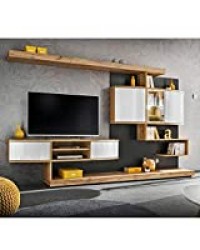 Paris Prix - Ensemble Meuble TV Palermo 300cm Naturel & Anthracite