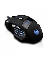 pedkit Souris de Jeu ZELOTES T-80 7200 DPI Rétroéclairage LED Multicolore Optique Souris 7 Boutons Gamer Souris de Jeu Filaire USB pour Pro Gamer