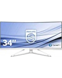 Philips Brilliance Écran LCD ultra-large incurvé 349X7FJEW/00 - Écrans plats de PC (86,4 cm (34"), 3440 x 1440 pixels, Ultra-Wide Quad HD, LED, 4 ms, Blanc)