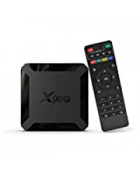 Puersit Boîte TV X96Q Lecteur Multimédia de Diffusion en continu Android 10.0 Boîte TV 4K Quad-Core chipset Allwinner H313, 64 Bits 2GB/16GB WiFi HD H.265 GPU Mail-G31