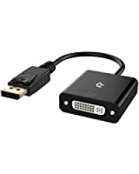 Rankie Adaptateur DisplayPort vers DVI, 1080P Full HD, Noir