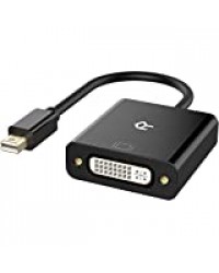 Rankie Adaptateur Mini DisplayPort (Thunderbolt) (Mini DP) vers DVI, 1080P Full HD, Noir