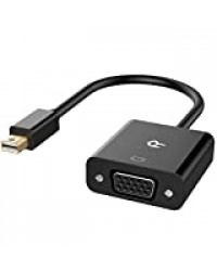 Rankie Adaptateur Mini DisplayPort (Thunderbolt) (Mini DP) vers VGA, 1080P Full HD, Noir