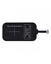 Récepteur de Charge sans fil de Micro USB [Étroit vers le haut], Qi Wireless Charging Receiver, chargement Carte chargeur pour Android Xperia E5, Z5, Samsung J3, J5, A8, Galaxy S7, Huawei, Moto, LG