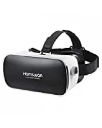 REDSTORM Casque VR, Vue Panoramique en 3D, Qualité d'image HD, Casque Réalité Virtuelle Compatible avec iPhone/Android, Blanc