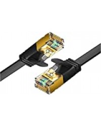 Reulin Câble Ethernet 1.2M Cat.7 Plat LAN Câble 10G pour Extension WiFi, Modem Routeur Internet, Commutateur Réseau, Adaptateur de Prise RJ45, Répartiteur Ethernet, PS3-PS4 Pro, Ordinateur Portable