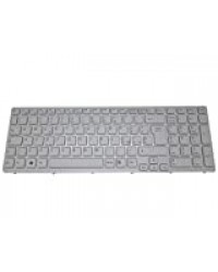 RTDPART Clavier Italien pour Ordinateur Portable Sony Vaio SVE15 V133946BK1IT 149030951IT avec Cadre et rétroéclairage Blanc