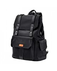 Sac à Dos Ordinateur 15.6 Pouces Sac à Dos Universitaire Imperméable Sac Scolaire Garcon Voyage avec Port USB Femmes Hommes pour Voyage Loisirs Affaire - Noir