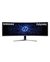 Samsung C49RG90, Ecran PC Gaming incurvé, Format Ultra-Large, Dalle VA 49", Résolution 5K (5120 x 1440), 120 Hz, 4ms, HDR 1000, QLED, AMD Freesync, Noir