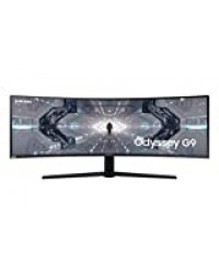 SAMSUNG ODYSSEY G9 49'' Ecran PC Gaming Incurvé 1000R, Dalle VA 49", Résolution DWQHD (5120 x 1440), 240 Hz, 1ms, GSYNC Compatible, AMD FreeSync Premium Pro, HDR1000, Noir