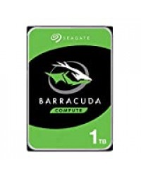 Seagate BarraCuda 1 To, Disque dur interne HDD – 3,5 pouces SATA 6 Gbit/s 7 200 tr/min, 64 Mo de mémoire cache, pour PC de bureau (ST1000DM010)