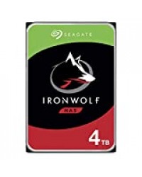 Seagate IronWolf 4 To HDD, disque dur interne NAS (8,9 cm (3,5 pouces), 5900 tr / min, CMR, 64 Mo de mémoire cache, SATA 6 Go / s, argent) N ° de modèle: ST4000VNZ008, FFP