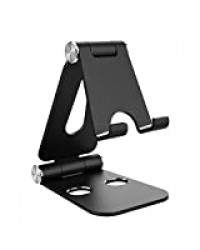 Simpeak Support Téléphone, Support Tablette, Support Dock Compatible pour téléphone Portable, Accessoires, Bureau, d'autres Smartphones Aluminium - Noir