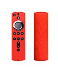 siwetg Housse de Protection en Silicone Souple avec Manche en Cuir Anti-Chocs pour Amazon Fire TV Stick 4 K Bleu