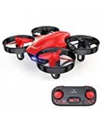 SNAPTAIN SP350 Mini Drone pour Enfant, Drone Jouet Télécommandé, 21 Mins Autonomie avec 3 Batteries, Mode sans Tête, Maintien de l'altitude, Facile à utiliser, Parfait pour Enfants et Débutants, Rouge