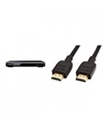 Sony DVP-SR760H Lecteur de DVD/Lecteur de CD (HDMI, Conversion ascendante 1080p, USB-Eingang, Lecture Xvid, Dolby Digital) noir & AmazonBasics Câble HDMI tressé 1,8 m