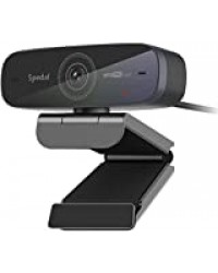 Spedal Stream Webcam 1080P 60Ips, Double Microphones Stéréo, Autofocus Live Streaming Caméra Web pour Xbox Skype Facebook OBS XSplit, Compatible avec Linux Mac OS Windows 10/8/7