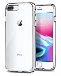 Spigen Coque iPhone 7/8 Plus [Ultra Hybrid 2e Génération] Bumper Souple, Dos Transparent Rigide, Protection Air Cushion aux 4 Coins, Coque iPhone 7 Plus, Coque iPhone 8 Plus - Transparente