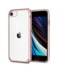 Spigen Coque pour iPhone Se 2020/8/7 [Ultra Hybrid] Bumper Rose Renforcé, Dos Transparent Rigide, Protection - [Air Cushion] Compatible avec iPhone 7/8/SE