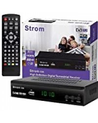 Strom 506 - TNT HD Decodeur TNT HD Pour TV / Recepteur TNT HD / Adaptateur TNT Décodeur TNT / Boitier TNT HD / Tuner TNT Decodeur TV Demodulateur TNT Decodeurs TNT Full HDMI Terrestre, Noir