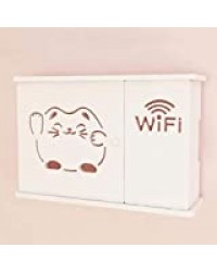 Support de boîtier décodeur, boîte de rangement gratuite pour routeur sans fil Wifi, couvercle de boîte multimédia, boîtier caché pour organisateur de câbles mural, pour bureau à domicile TV