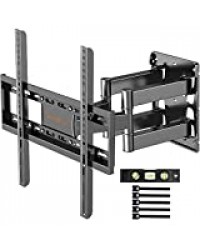 Support Mural TV Perlegear Orientable Inclinable - pour écrans 26-55 Pouces LED LCD Plasma et courbé Support TV, Max. VESA 400×400mm Capacité Max 40kg, avec Niveau à Bulle