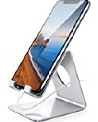 Support Téléphone, Lamicall Dock Téléphone - Support Dock pour iPhone 12 Mini, 12 Pro Max, 11 Pro, Xs Max XR X 8 7 6 6S plus 5 4, HUAWEI, Samsung S10 S9 S8, Accessoires, D'autres Smartphones - Argenté