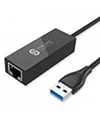 Syncwire Adaptateur USB 3.0 vers RJ45 Gigabit Ethernet – 10/100/1000 Mbps LAN Adaptateur réseau pour Macbook Ultrabook, Windows 10/8.1/8/7/Vista/XP, etc. – Noir