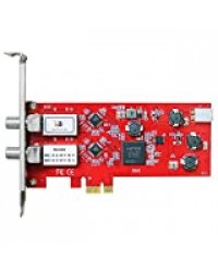 TBS-6902 - Carte PCIe Double Tuner TV pour la réception Satellite DVB-S/S2 - HDTV réception - Regarder et enregistrer 2 Chaînes/Transponders en même Temps