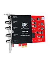 TBS6504 Multi Standard Quad Tuner PCI-e Card Supports Multiple Digital TV Standards Including DVB-S2X/S2/S/T2/T/C2/C/ISDB-T