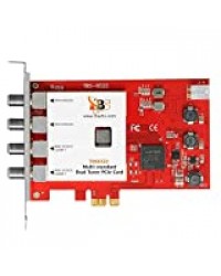 TBS6522 Carte Double Tuner TV PCI-e Multi Standard DVB-S/S2/S2X DVB-T//T2 DVB-C/C2 pour le Satellite, Câble, Terrestre - Full HD 1080p et SD