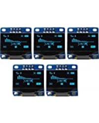 TECNOIOT 5pcs OLED 128X64 Display OLED LCD LED Display Module I2C IIC SPI Serial