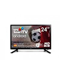 Téléviseur LED Smart TV NPG Android 7.1, HD, PVR, WiFi, TDT2 H.265, 24"