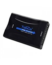 Tiancai Adaptateur HDMI vers Scart, convertisseur HDMI vers Péritel Compatible avec NTSC PAL HDMI1.3pour Sky HD Blu Ray PS3 TV VCR VHS