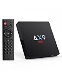 TICTID Android TV Box 【2GB RAM+16GB ROM】 AX9 Max TV Box Quad-Core 64bit Wi-FI 2.4G 802.11 b/g/n 100Mbps LAN 4K Android Smart TV Box