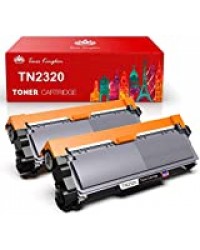 Toner Kingdom TN2320 Cartouche de Toner Compatible Remplacement pour Brother TN-2320 TN2310 pour Brother HL-L2300D L2340DW L2360DN L2365DW DCP-L2500D L2520DW L2540DN MFC-L2700DW L2720DW L2740DW,2 Nior