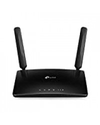 TP-Link Box 4G, Routeur 4G LTE 150Mbps Wifi N 300Mbps, 2 x SMA pour Antenne externe, 4 Ports Ethernet, Antennes amovibles, modem Carte SIM pour Tout opérateur, TL-MR6400 V4, Noir