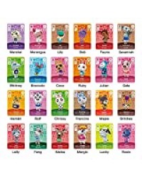 TPLGO Cartes de jeu NFC Tag pour Animal Crossing, 24 pièces Cartes de jeu Nfc avec étui en cristal Compatible avec Nintendo Switch / Wii U