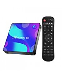 TV Box, X10 Android 10.0 TV Box 2GB RAM 16GB ROM RK3318 Quad-Core 64bit Cortex-A53 CPU 2.4GHz/ 5GHz WiFi 100M LAN Enternet 4K UHD Bluetooth 4.0